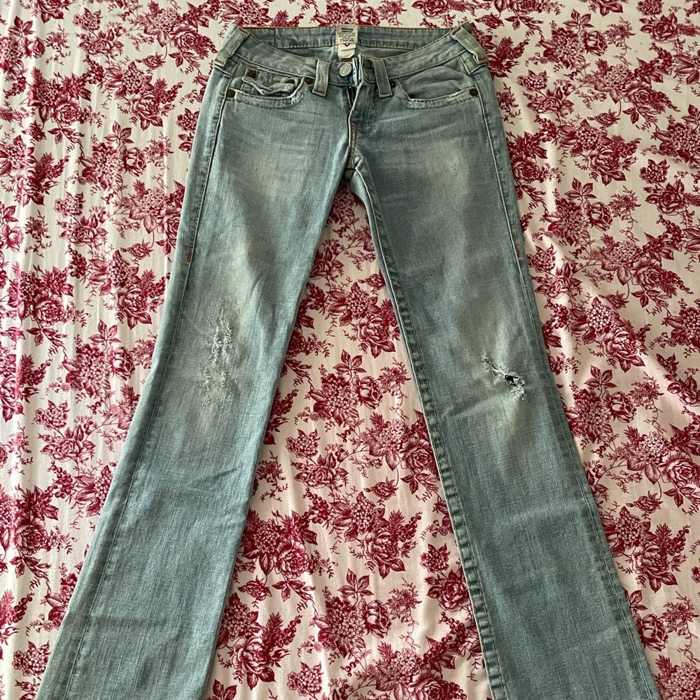 true religion low rise flare jeans